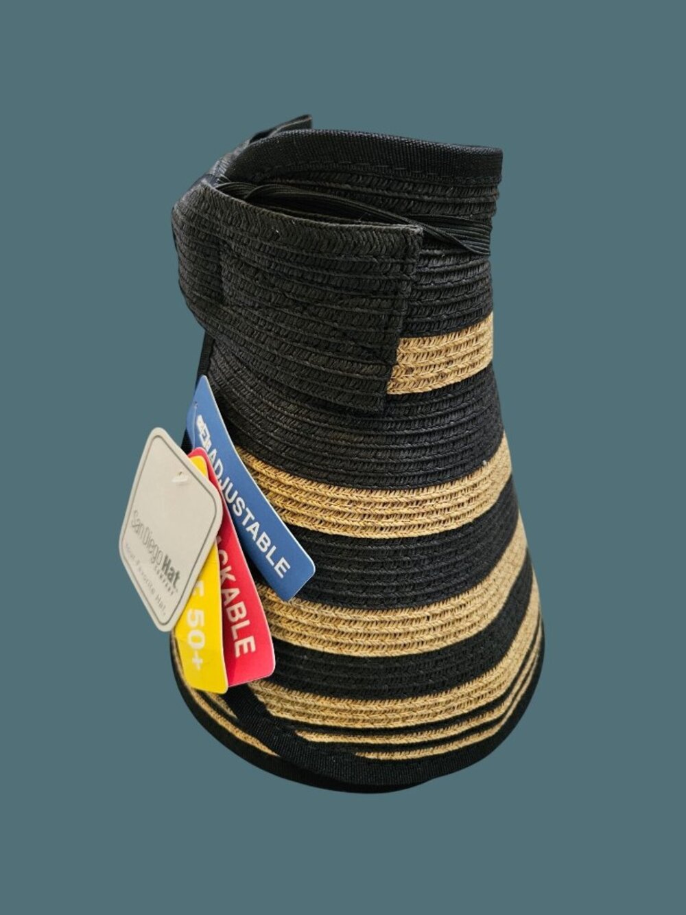 San Diego Hat Company Adjustable UPF 50 Packable Roll Up Sun Hat/Visor